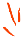 a group of orange graphic brush strokes